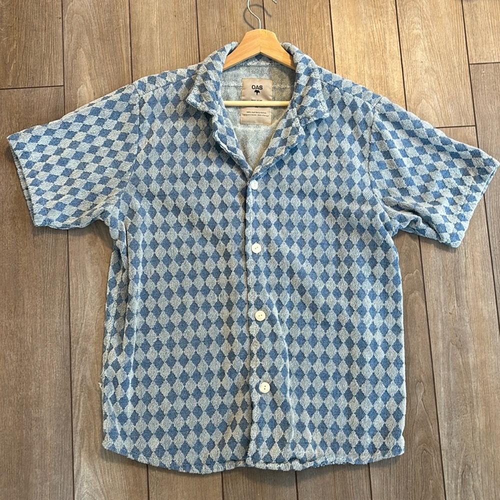 OAS NAVY DIAMOND CUBA TERRY SHIRT